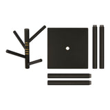 Bag-Up barra de hierro negro juego de altura de 5 soportes para bolsas