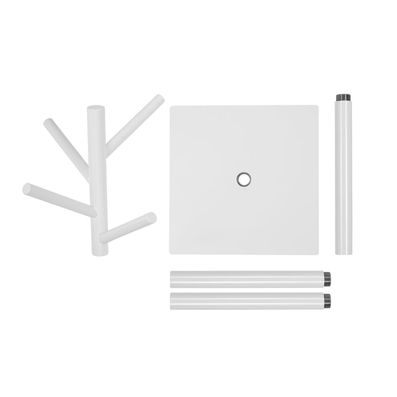 Bag-Up clean blanco juego de altura de mesa de 10 estantes para bolsas soporte para bolsas